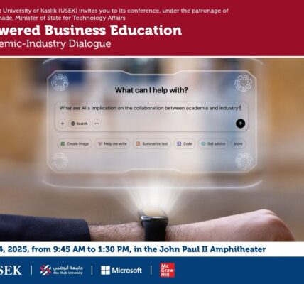 تتشرف جامعة الروح القدس – الكسليك بدعوتكم لحضور مؤتمر “التعليم التجاري المدعوم بالذكاء الاصطناعي: