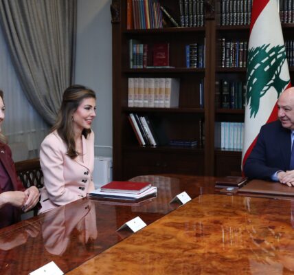 رئيس الجمهورية إستقبل نائبة المبعوث الأميركي الى الشرق الأوسط السيدة مورغان اورتيغوس