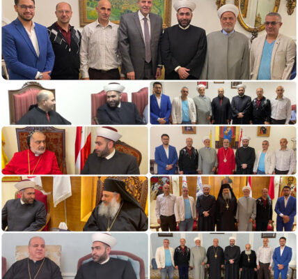 وفد من جمعية قولنا والعمل برئاسة الشيخ الدكتور القطان جال على المطارنة في زحلة والنائب سليم عون