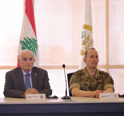 توقيع مذكرة تفاهم ثلاثية بين وزارة الدفاع الوطني، ومكتب المنسق الخاص للأمم المتحدة في لبنان، وبرنامج الأمم المتحدة الإنمائي حول تنسيق الدعم الدولي للجيش اللبناني